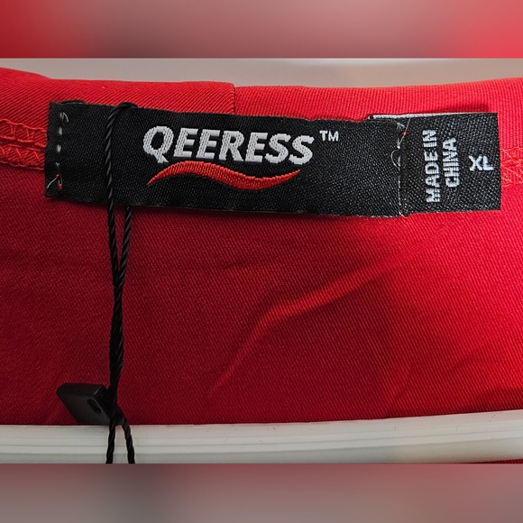 Flared Tie Back Red Dress Size L & XL - Picture 3 of 4